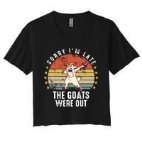 Cute Goat Funny Goat Farm Animal Women's Crop Top Tee