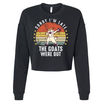 Cute Goat Funny Goat Farm Animal Cropped Pullover Crew