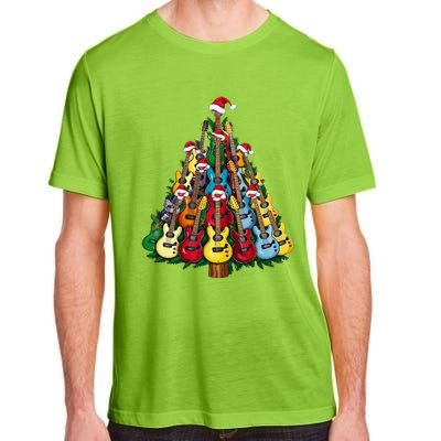 Christmas Guitar For Music Loversand Adult ChromaSoft Performance T-Shirt