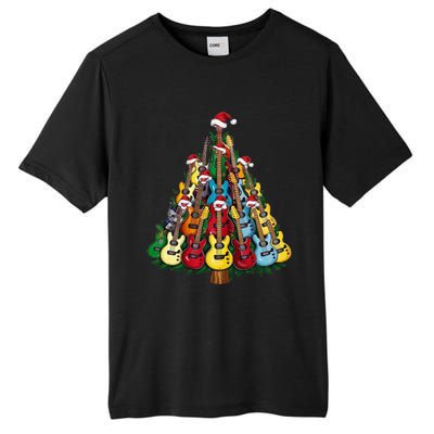 Christmas Guitar For Music Loversand Tall Fusion ChromaSoft Performance T-Shirt