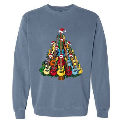 Christmas Guitar For Music Loversand Garment-Dyed Sweatshirt