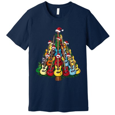 Christmas Guitar For Music Loversand Premium T-Shirt