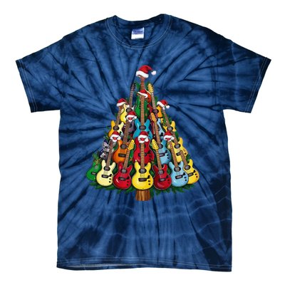 Christmas Guitar For Music Loversand Tie-Dye T-Shirt