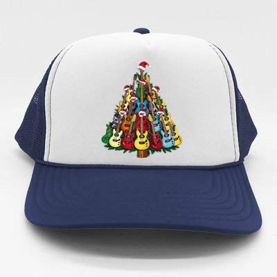 Christmas Guitar For Music Loversand Trucker Hat