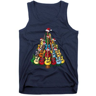 Christmas Guitar For Music Loversand Tank Top