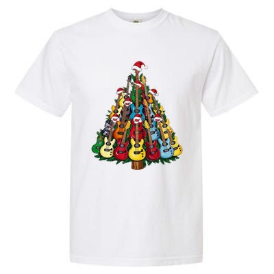 Christmas Guitar For Music Loversand Garment-Dyed Heavyweight T-Shirt