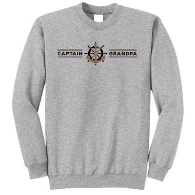 Captain Grandpa Family Grandchild Boating Tall Sweatshirt