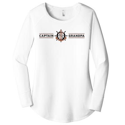 Captain Grandpa Family Grandchild Boating Women's Perfect Tri Tunic Long Sleeve Shirt