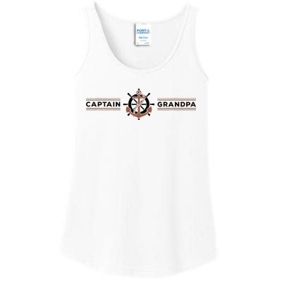 Captain Grandpa Family Grandchild Boating Ladies Essential Tank