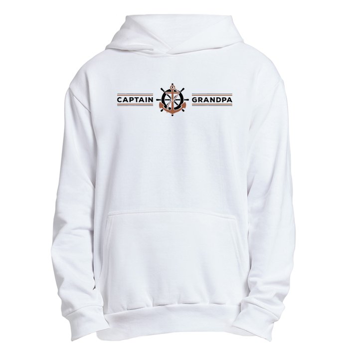 Captain Grandpa Family Grandchild Boating Urban Pullover Hoodie