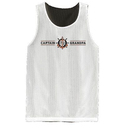 Captain Grandpa Family Grandchild Boating Mesh Reversible Basketball Jersey Tank