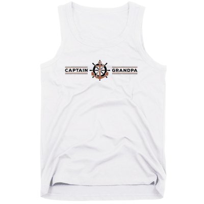 Captain Grandpa Family Grandchild Boating Tank Top