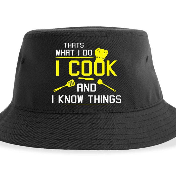 Chef Geek Food FUNNY I COOK AND I KNOW THINGS Sustainable Bucket Hat