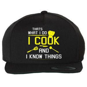 Chef Geek Food FUNNY I COOK AND I KNOW THINGS Wool Snapback Cap