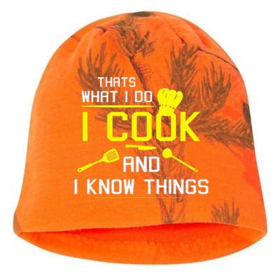 Chef Geek Food FUNNY I COOK AND I KNOW THINGS Kati - Camo Knit Beanie