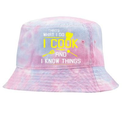 Chef Geek Food FUNNY I COOK AND I KNOW THINGS Tie-Dyed Bucket Hat