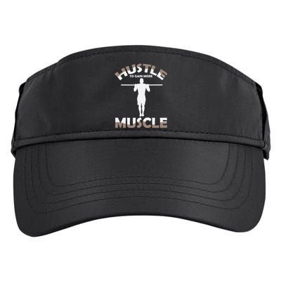 Calisthenics Ghetto Fitness "Hustle To Gain Muscle" Cute Gift Adult Drive Performance Visor