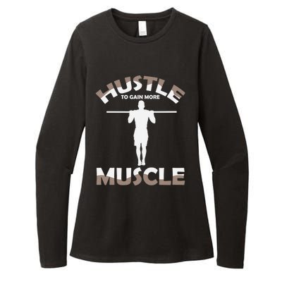 Calisthenics Ghetto Fitness "Hustle To Gain Muscle" Cute Gift Womens CVC Long Sleeve Shirt