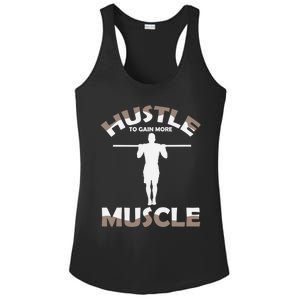 Calisthenics Ghetto Fitness "Hustle To Gain Muscle" Cute Gift Ladies PosiCharge Competitor Racerback Tank