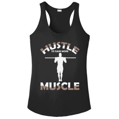 Calisthenics Ghetto Fitness "Hustle To Gain Muscle" Cute Gift Ladies PosiCharge Competitor Racerback Tank