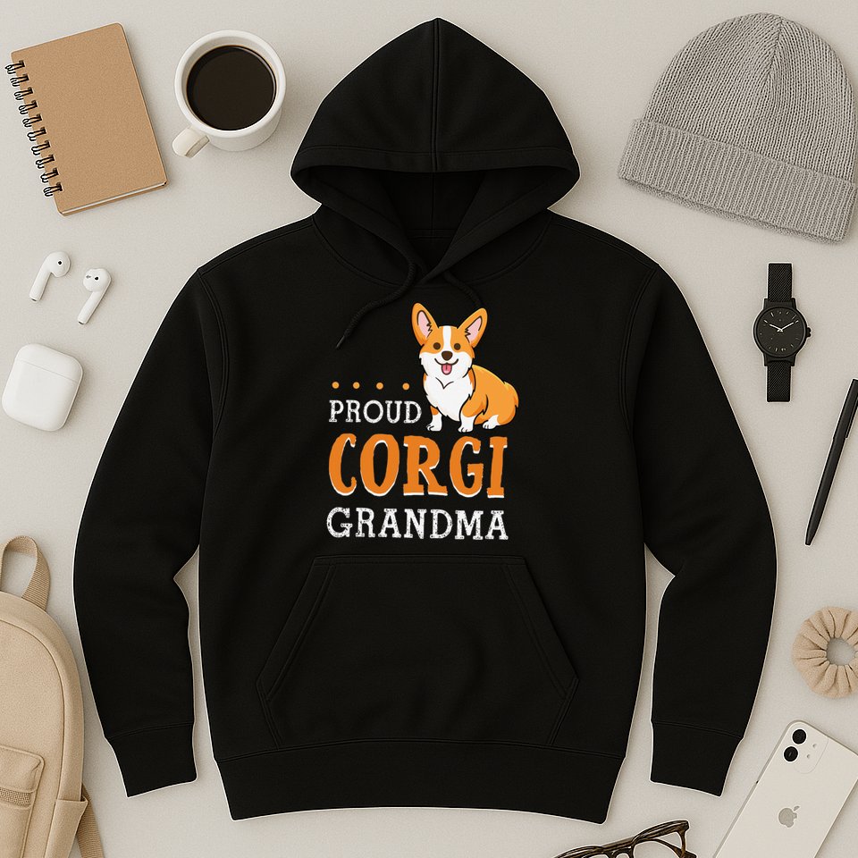 Corgi Grandma Funny Mother's Day Dog Lover Gift Proud Hoodie