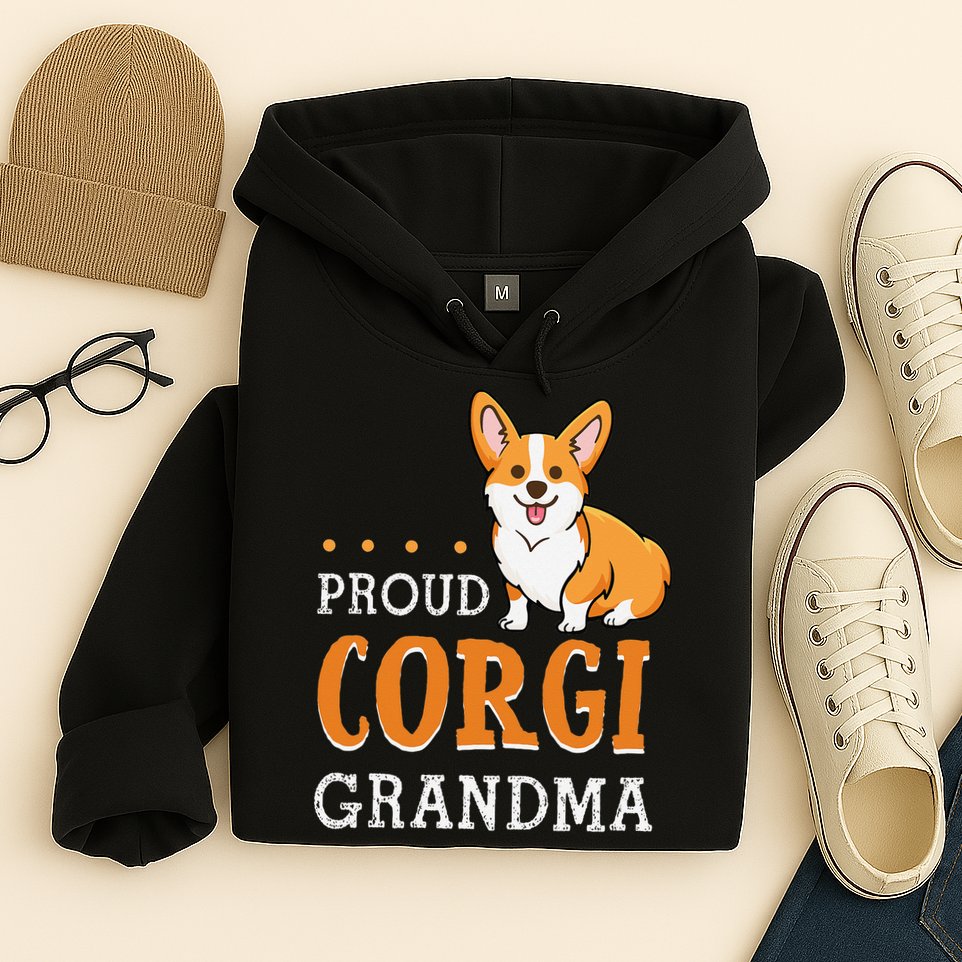 Corgi Grandma Funny Mother's Day Dog Lover Gift Proud Hoodie