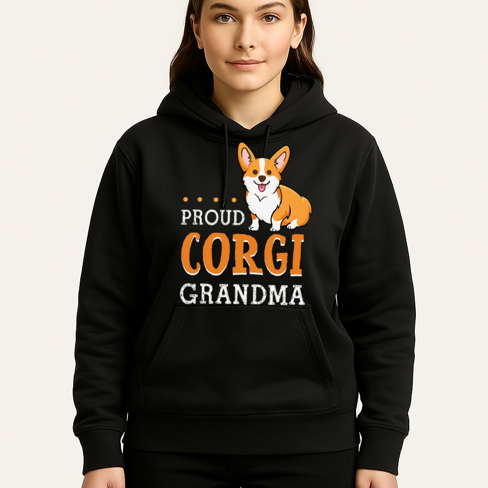 Corgi Grandma Funny Mother's Day Dog Lover Gift Proud Hoodie