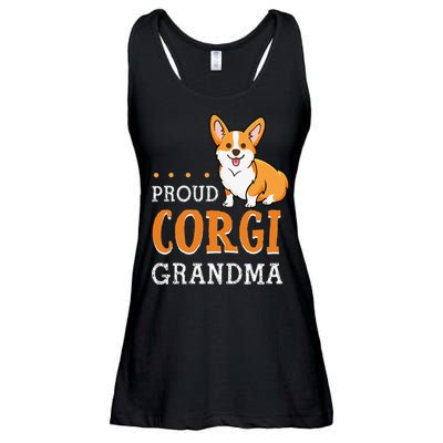 Corgi Grandma Funny Mother's Day Dog Lover Gift Proud Ladies Essential Flowy Tank