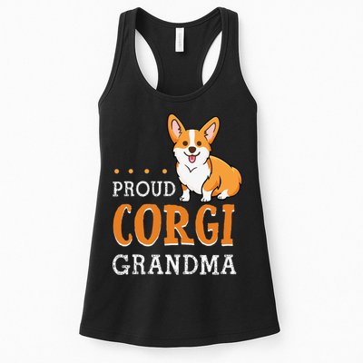 Corgi Grandma Funny Mother's Day Dog Lover Gift Proud Womens Tank Top