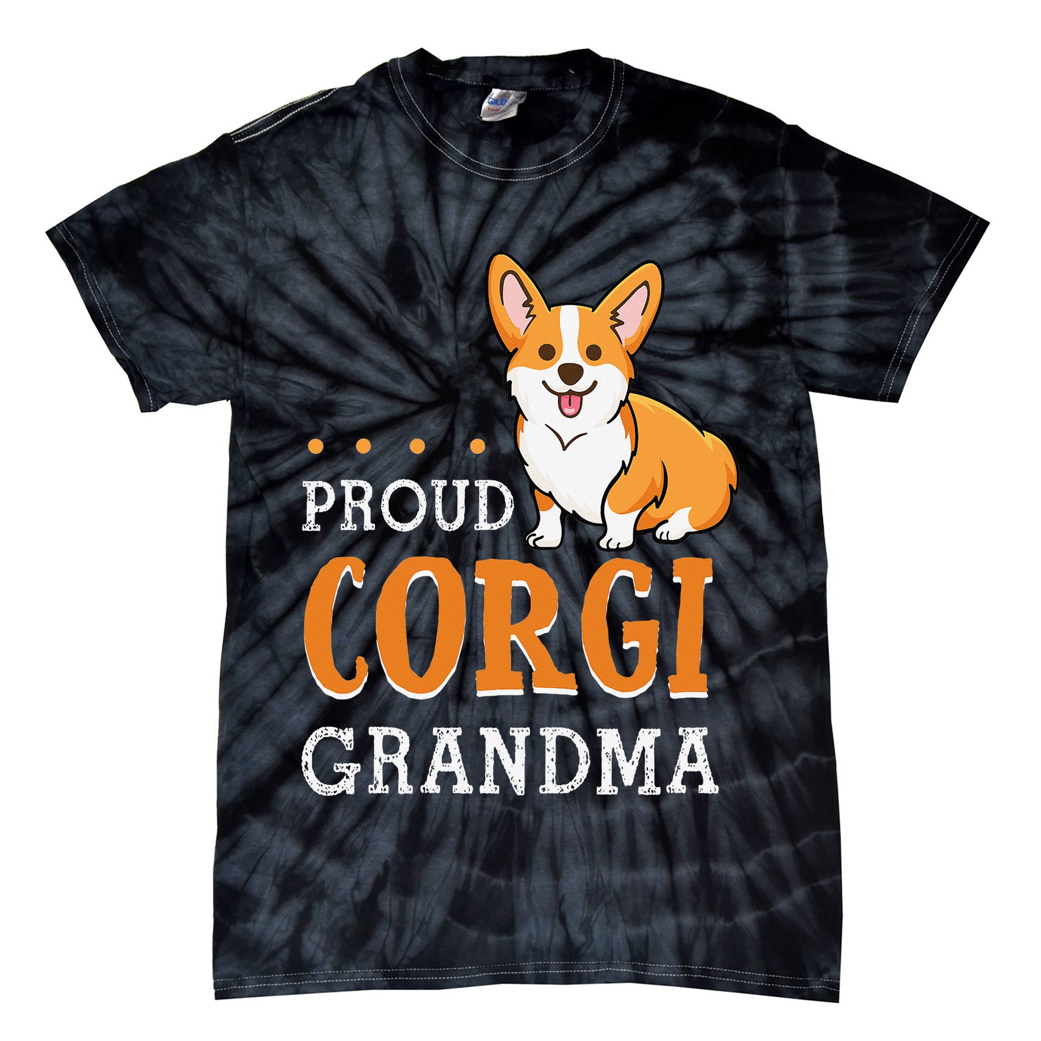Corgi Grandma Funny Mother's Day Dog Lover Gift Proud Tie-Dye T-Shirt