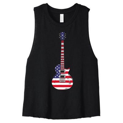 Cool Guitar For Men Women Musician Electric Guitarist Music Women's Racerback Cropped Tank