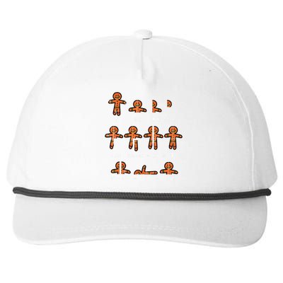 Christmas Gingerbread Fraction Cute Xmas Cookie Math Teacher Snapback Five-Panel Rope Hat