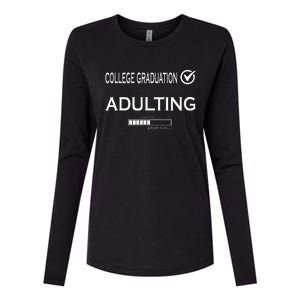 College Graduation Funny Graduate School Womens Cotton Relaxed Long Sleeve T-Shirt