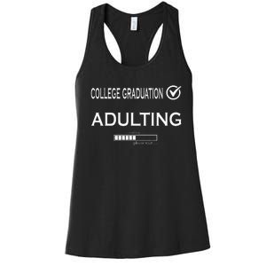 College Graduation Funny Graduate School Women's Racerback Tank