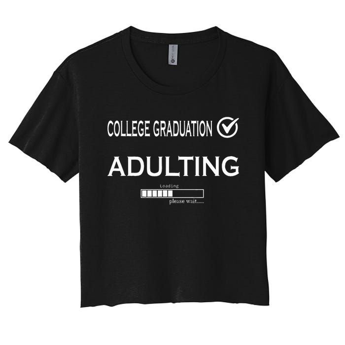 College Graduation Funny Graduate School Women's Crop Top Tee