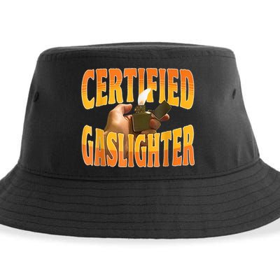 Certified Gaslighter Funny Sarcasm Oddly Specific Meme Sustainable Bucket Hat