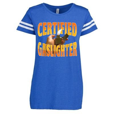 Certified Gaslighter Funny Sarcasm Oddly Specific Meme Enza Ladies Jersey Football T-Shirt