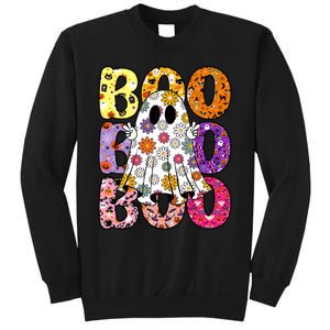 Cute Ghost Floral Boo Halloween Boy Girl Ghost Spooky Season Sweatshirt