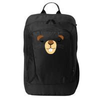 Cute Groundhog Face City Backpack