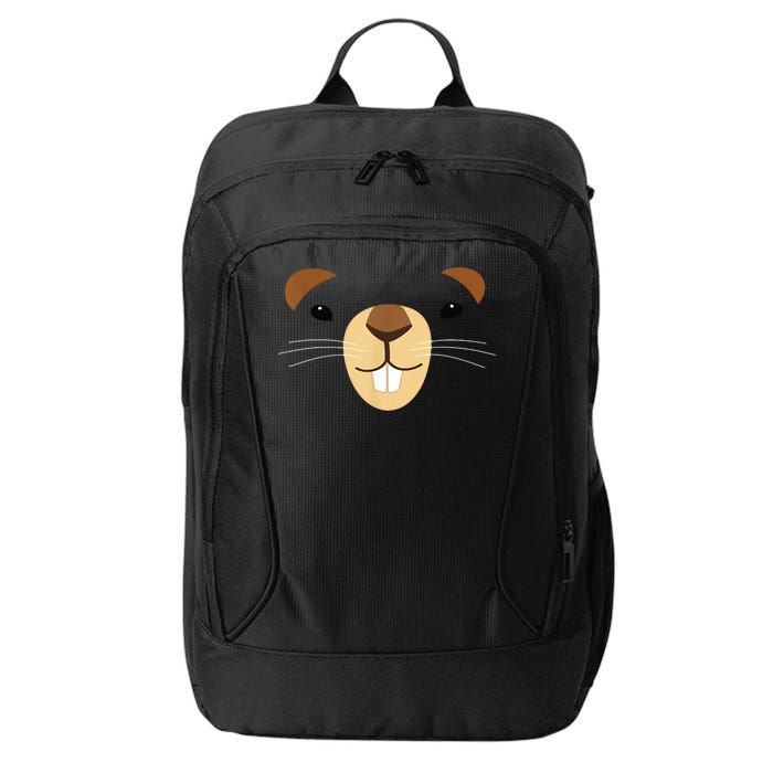 Cute Groundhog Face City Backpack