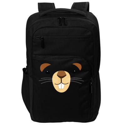 Cute Groundhog Face Impact Tech Backpack