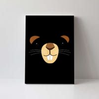 Cute Groundhog Face Canvas