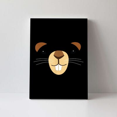 Cute Groundhog Face Canvas