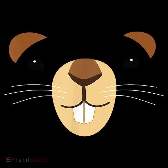 Cute Groundhog Face Drawstring Bag