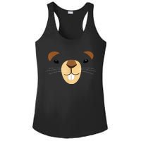 Cute Groundhog Face Ladies PosiCharge Competitor Racerback Tank