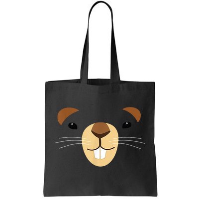 Cute Groundhog Face Tote Bag