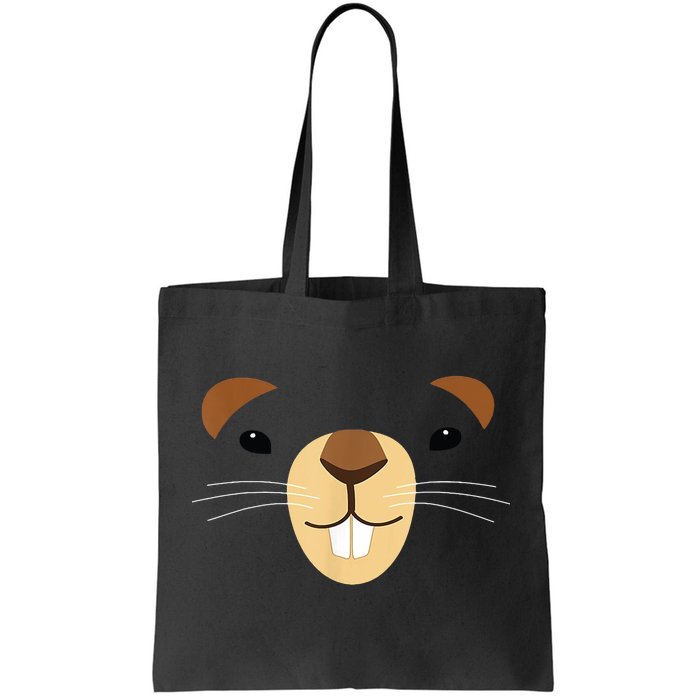 Cute Groundhog Face Tote Bag