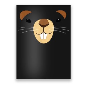 Cute Groundhog Face Poster