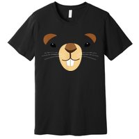 Cute Groundhog Face Premium T-Shirt