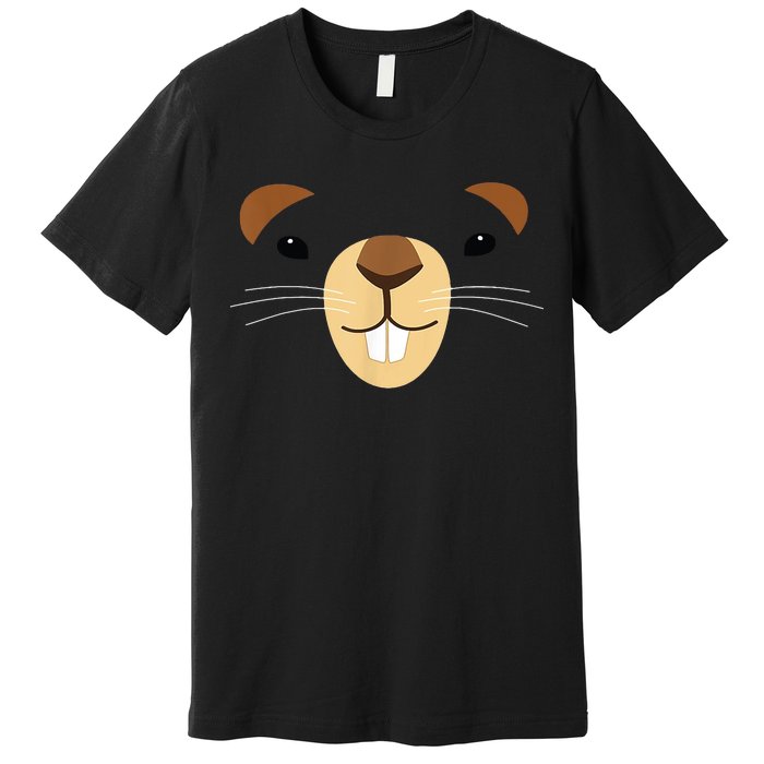 Cute Groundhog Face Premium T-Shirt